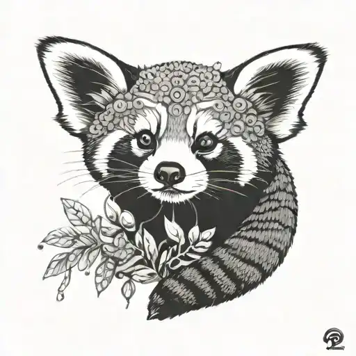 red panda tattoo design idea