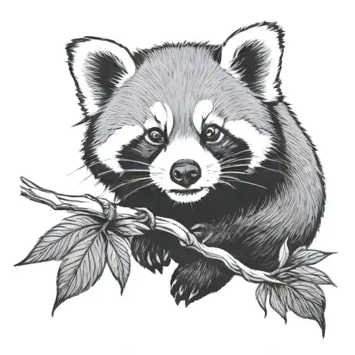 red panda tattoo design idea