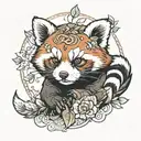 red panda tattoo design idea
