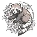 red panda tattoo design idea