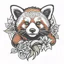 red panda tattoo design idea