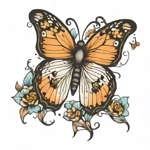semicolon butterfly minimalist tattoo design idea