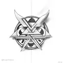 ouija planchette tattoo design idea