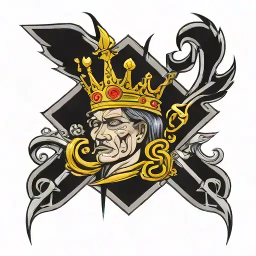 king symbol deck tattoo design idea