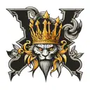 king symbol deck tattoo design idea