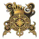 king symbol deck tattoo design idea