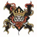 king symbol deck tattoo design idea