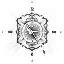 clock melting tattoo design idea