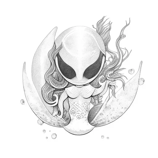 Mermaid tattoo design idea