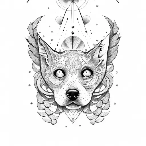 pet loss tattoo design idea