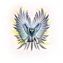 Harpy eagle tattoo design idea