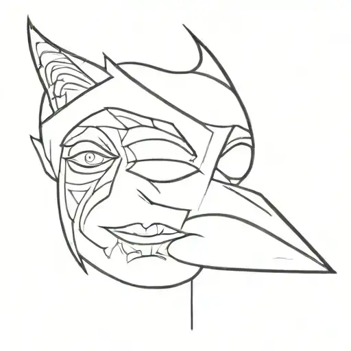 Angry Eyes Wide Shut tattoo design idea