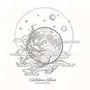 Full Moon at the end of the phrase: "I will always love you more than you love me" in malibu-cursive font. tattoo design idea