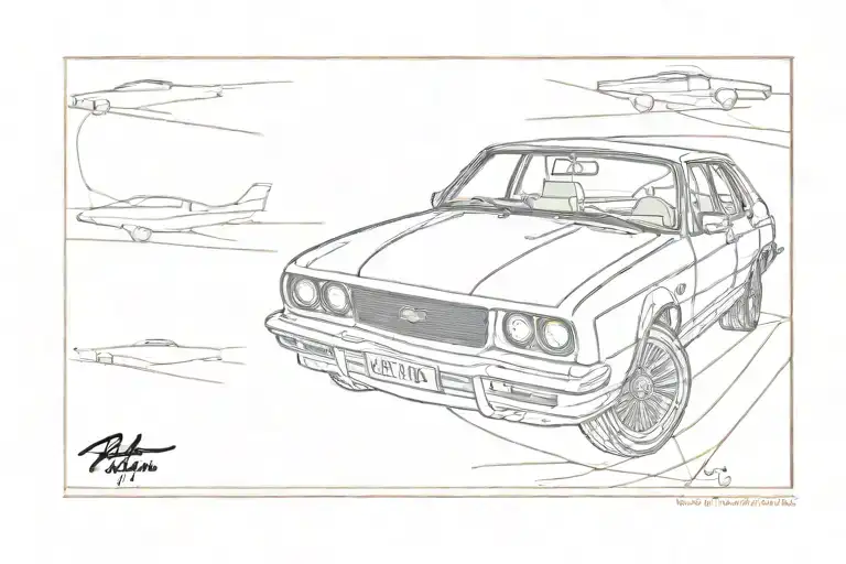 BA Ford Falcon tattoo design idea