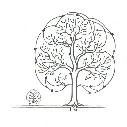 tree with 7 hermetic principals  tattoo design idea