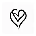 L and J initial with heart  tattoo design idea