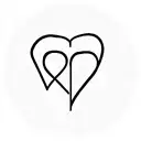 L and J initial with heart  tattoo design idea