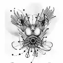 camera & Paintbrush tattoo design idea