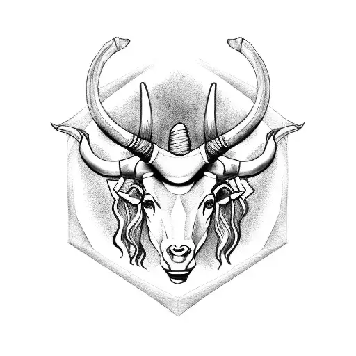 Capricorn Taurus and Sagittarius  tattoo design idea