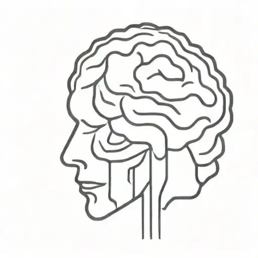 brain made of arms outstretched tattoo design idea
