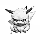 detective pikachu tattoo design idea