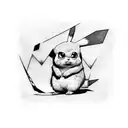 detective pikachu tattoo design idea