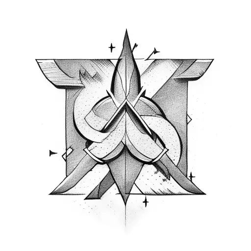 Arrow with the words faith, authentic, inspiring, trustworthy, humble, fun, uplifting, and loving tattoo design idea