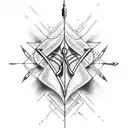 Arrow with the words faith, authentic, inspiring, trustworthy, humble, fun, uplifting, and loving tattoo design idea