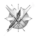 Arrow with the words faith, authentic, inspiring, trustworthy, humble, fun, uplifting, and loving tattoo design idea