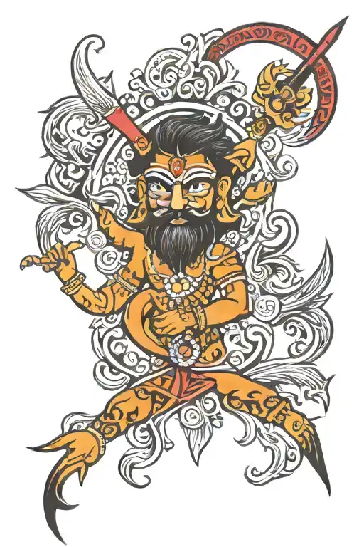 rudra tattoo design idea