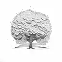 small oak tree tattoo design idea