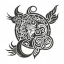 combined zodiac signs Virgo,leo,Cancer,Gemini tattoo design idea