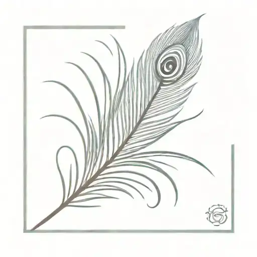 peacock feather, Hinduism  tattoo design idea