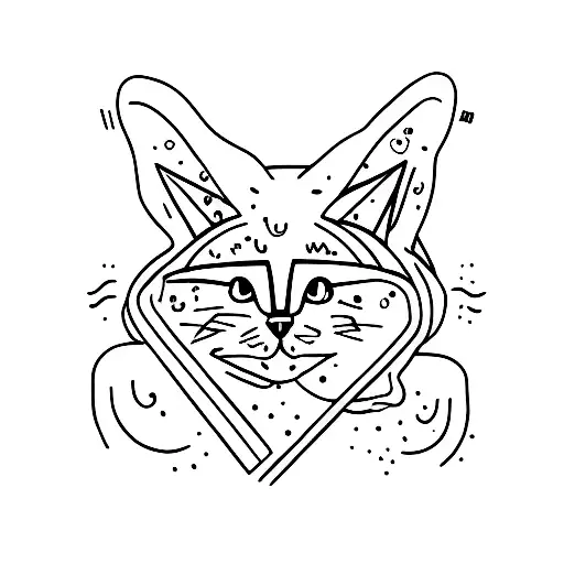cat named moo tattoo design idea