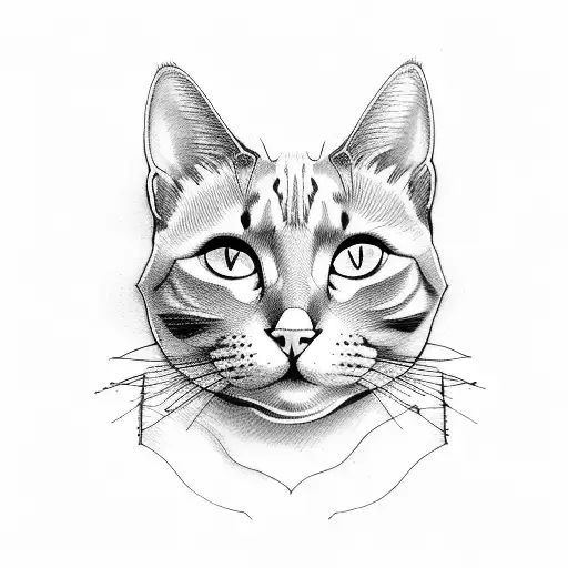 cat named moo tattoo design idea