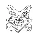 cat named moo tattoo design idea