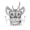cat named moo tattoo design idea