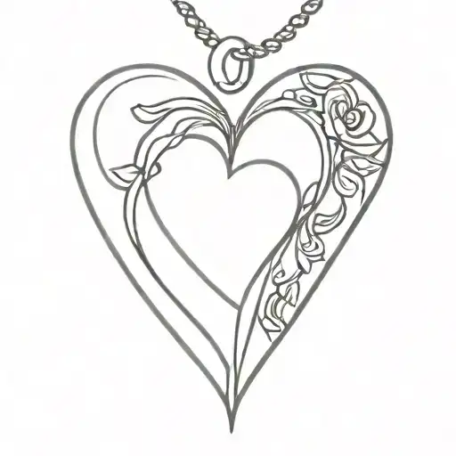 2024 heart shaped locket tattoo design idea