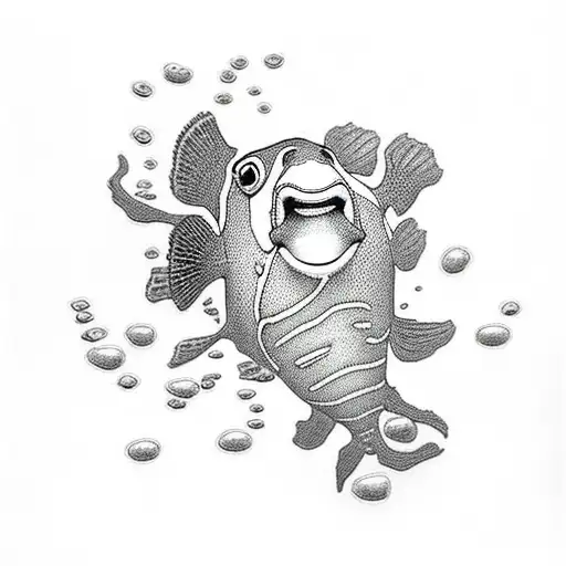 clownfish Nemo Disney  tattoo design idea