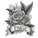 the name Paige    tattoo design idea