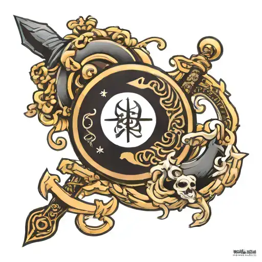 yin yang faith infinite anchor tattoo design idea