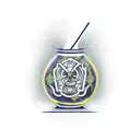 poison bottle tattoo design idea