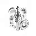 two ogham stones tattoo design idea