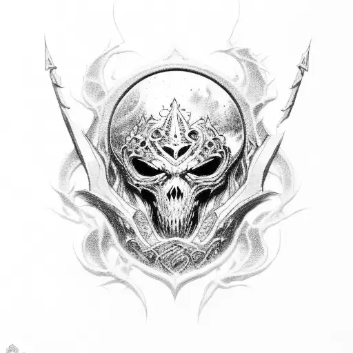 lich king tattoo design idea