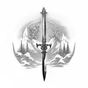 frostmourne sword x shadowmourne axe world of warcraft tattoo design idea