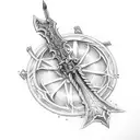 frostmourne sword x shadowmourne axe world of warcraft tattoo design idea