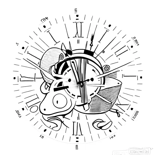 a clock with the saying "Come on, Maria!" tattoo design idea