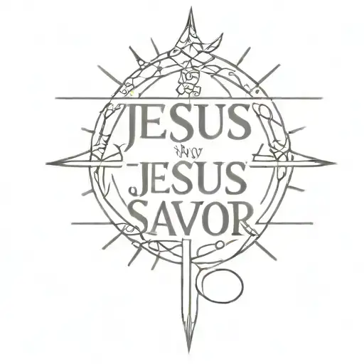 Jesus is My savior, my king ,my God, kind God, gracious, living God , loving God tattoo design idea