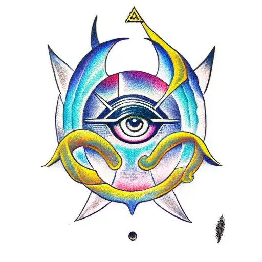 Eye of Horus Cartoush saying Muna and anubis head tattoo design idea