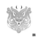 kitsune 9 tails tattoo design idea